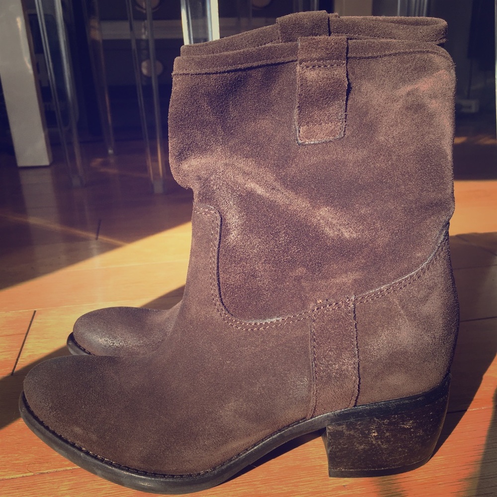 All Saints brown suede cowboy boots, Size US7